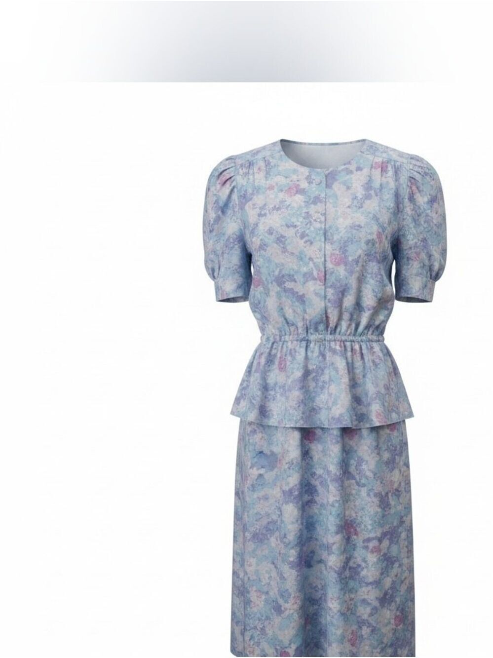 Vintage Flower Blue Dress Size 6 Womens